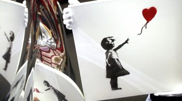 1,4 Millionen Dollar teures Banksy-Gemälde „Selbstzerstörung“